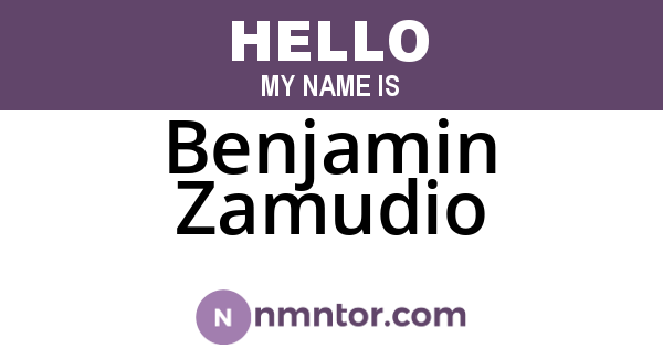 Benjamin Zamudio