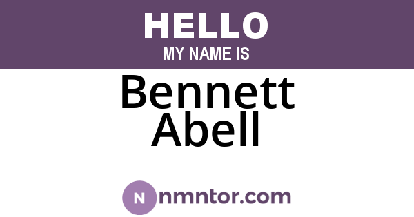 Bennett Abell