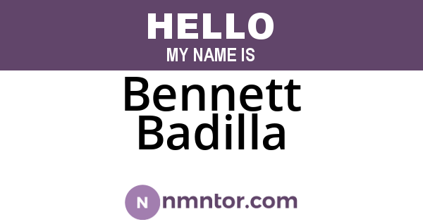 Bennett Badilla