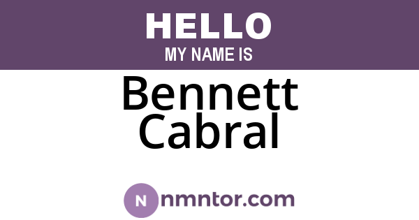 Bennett Cabral