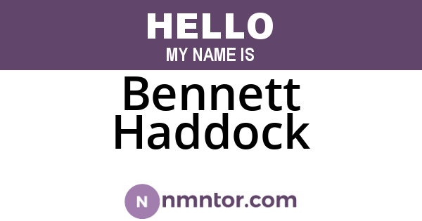 Bennett Haddock
