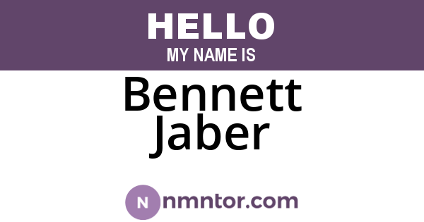 Bennett Jaber