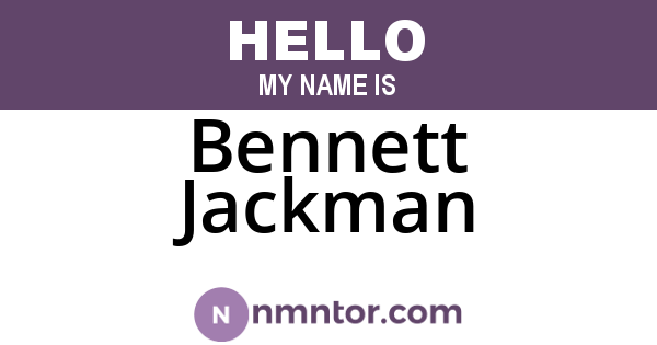 Bennett Jackman