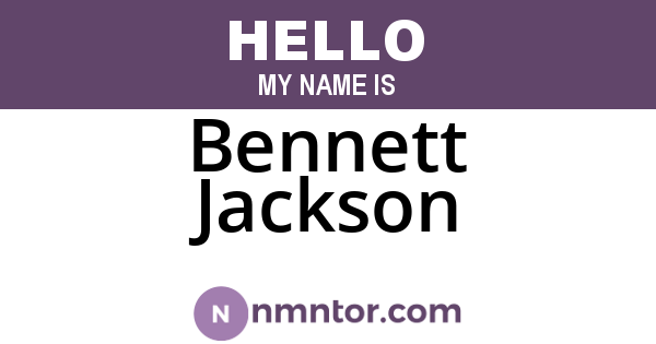 Bennett Jackson