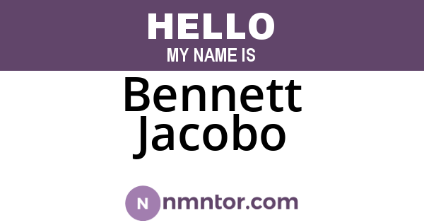 Bennett Jacobo
