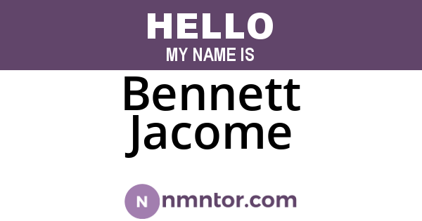 Bennett Jacome