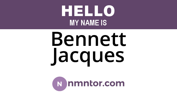Bennett Jacques