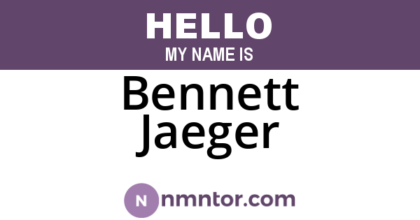 Bennett Jaeger