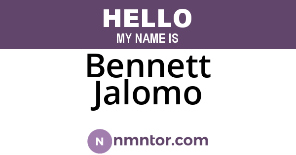 Bennett Jalomo