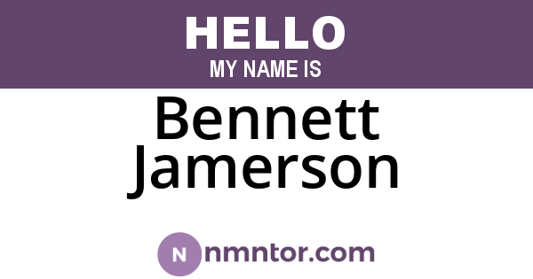 Bennett Jamerson
