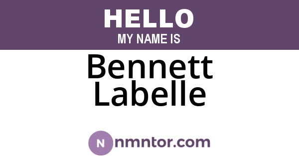 Bennett Labelle