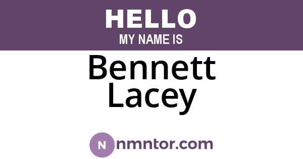 Bennett Lacey