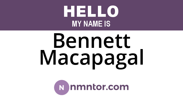 Bennett Macapagal