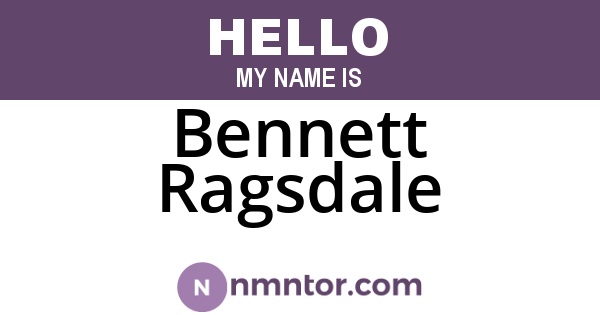 Bennett Ragsdale