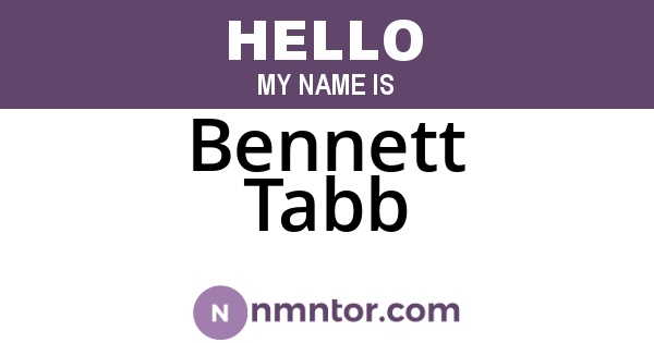 Bennett Tabb