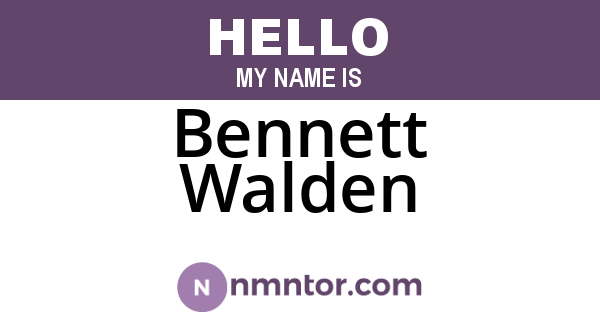 Bennett Walden