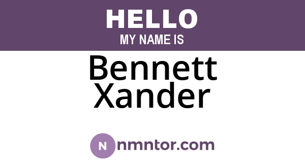 Bennett Xander