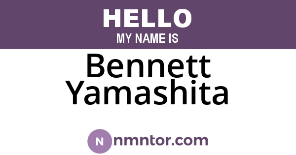 Bennett Yamashita