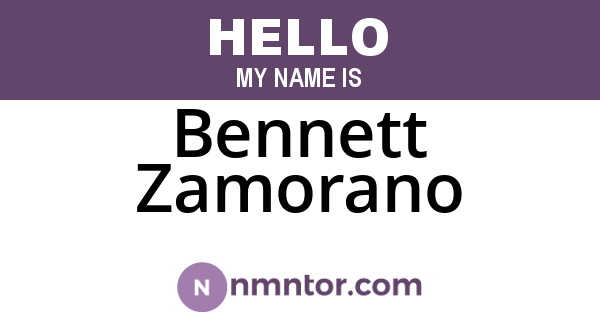 Bennett Zamorano