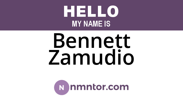 Bennett Zamudio