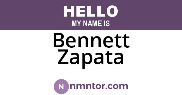 Bennett Zapata