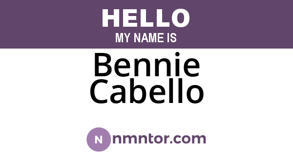 Bennie Cabello