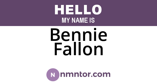 Bennie Fallon