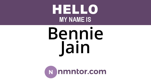 Bennie Jain