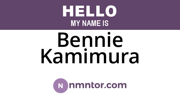 Bennie Kamimura