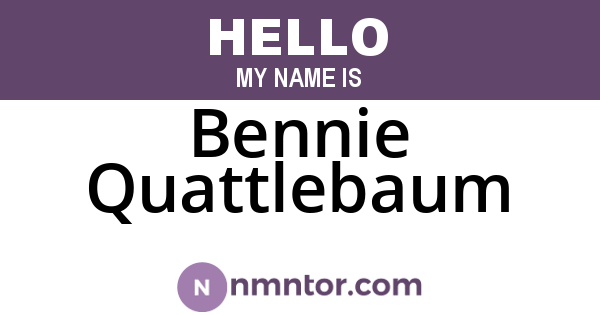 Bennie Quattlebaum