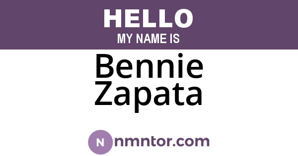 Bennie Zapata