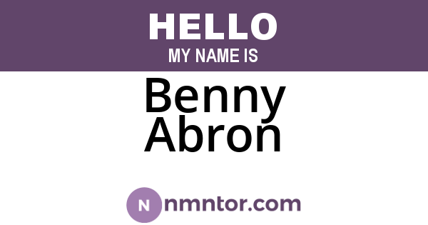 Benny Abron