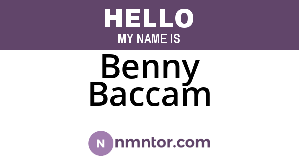 Benny Baccam