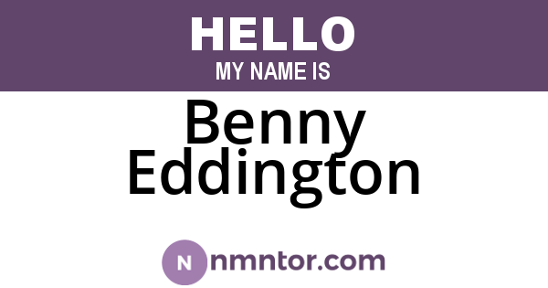 Benny Eddington