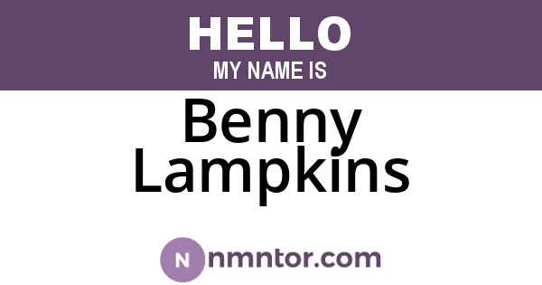 Benny Lampkins
