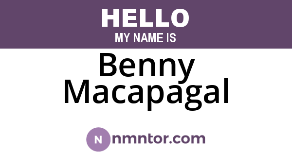 Benny Macapagal