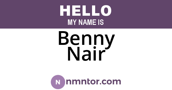 Benny Nair