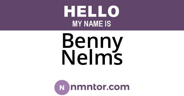 Benny Nelms