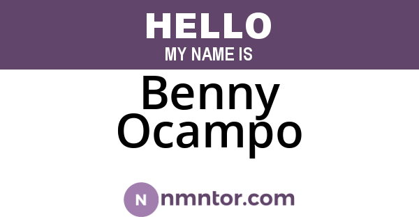 Benny Ocampo