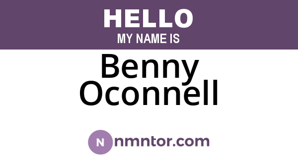 Benny Oconnell