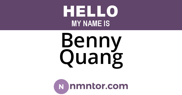 Benny Quang