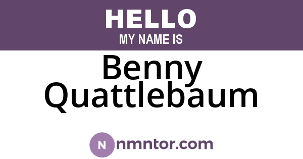 Benny Quattlebaum