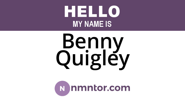 Benny Quigley