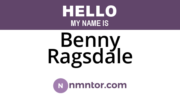 Benny Ragsdale