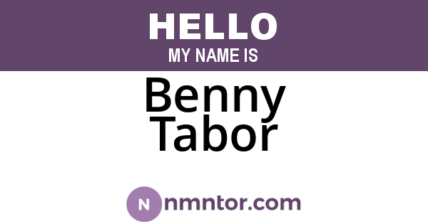 Benny Tabor