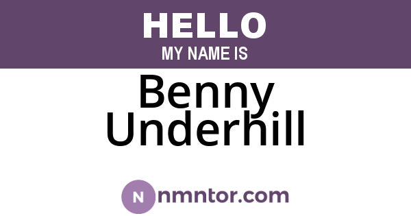 Benny Underhill