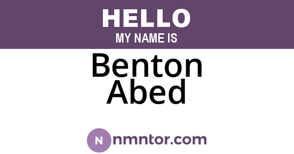 Benton Abed