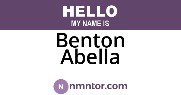 Benton Abella