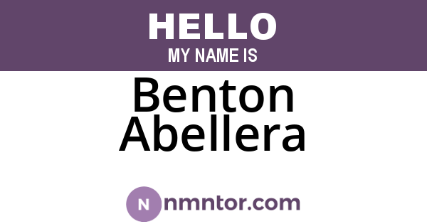 Benton Abellera