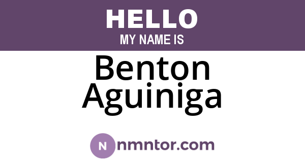 Benton Aguiniga
